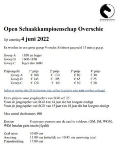 Open schaaktoernooi Overschie 4 juni