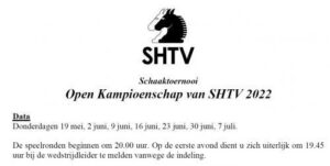 Open schaaktoernooi SHTV 2022