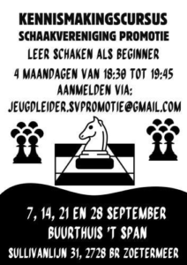 Start schaakseizoen en kennismakingscursus in september!