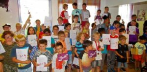 Diploma en prijsuitreiking op de slotavond