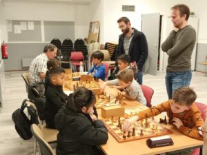De winnaars van het snelschaaktoernooi