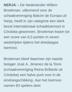 Willem Broekman wint toernooi in C&oacute;rdoba
